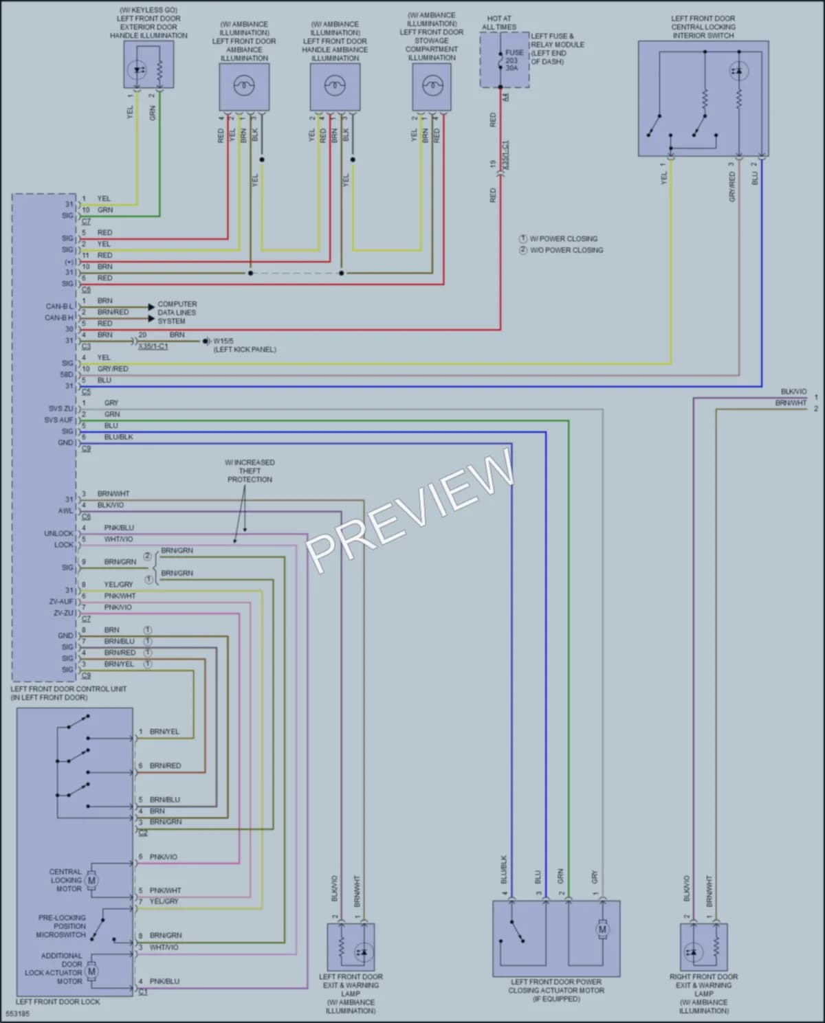 2017 MercedesBenz E300 Power Door Locks wiring diagram preview
