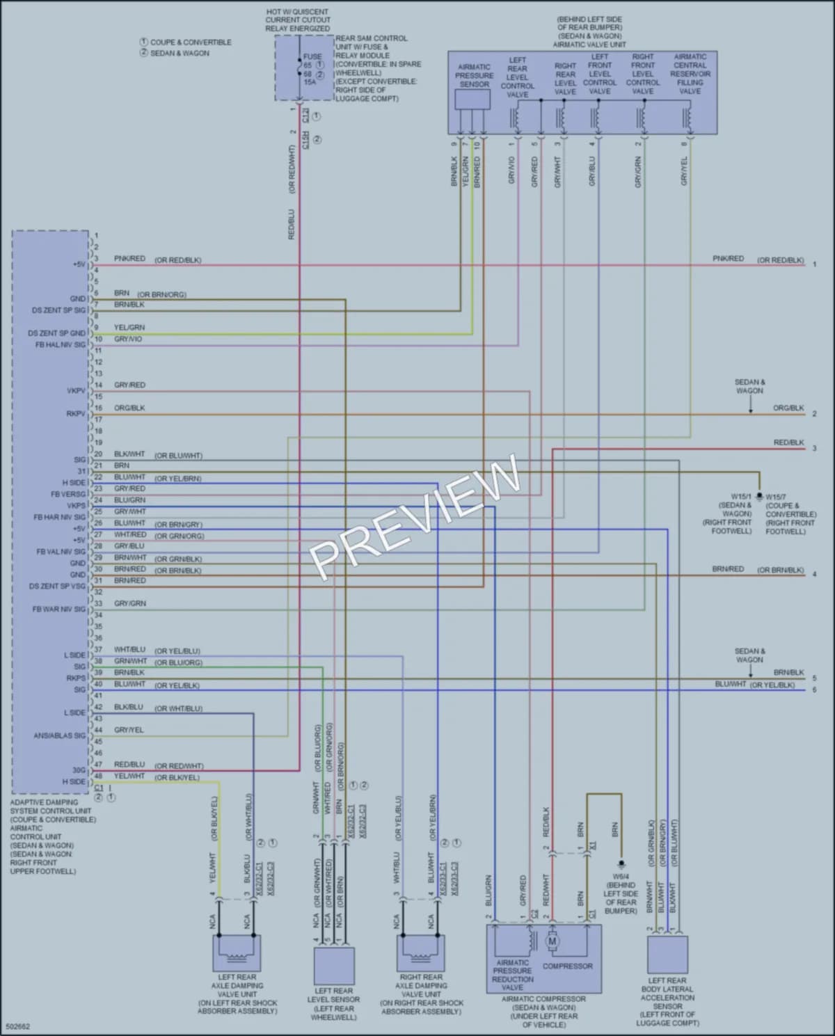 2017 MercedesBenz E400 Electronic Suspension wiring diagram preview