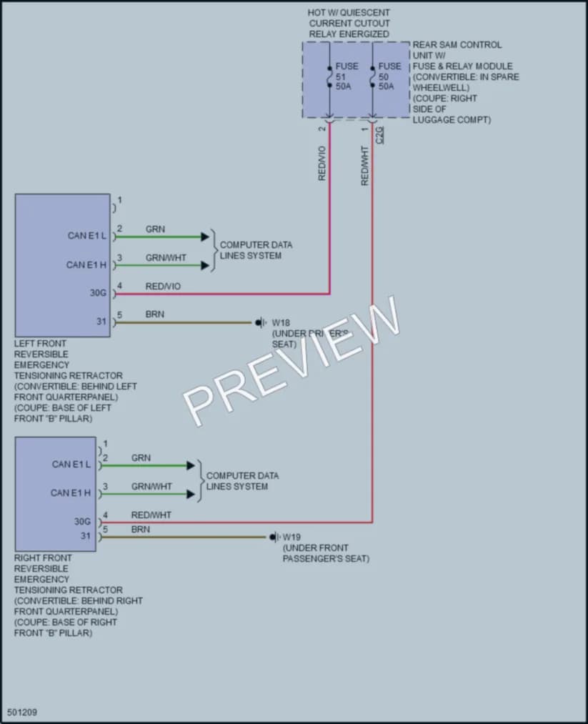 2017 MercedesBenz E400 Supplemental Restraints wiring diagram preview