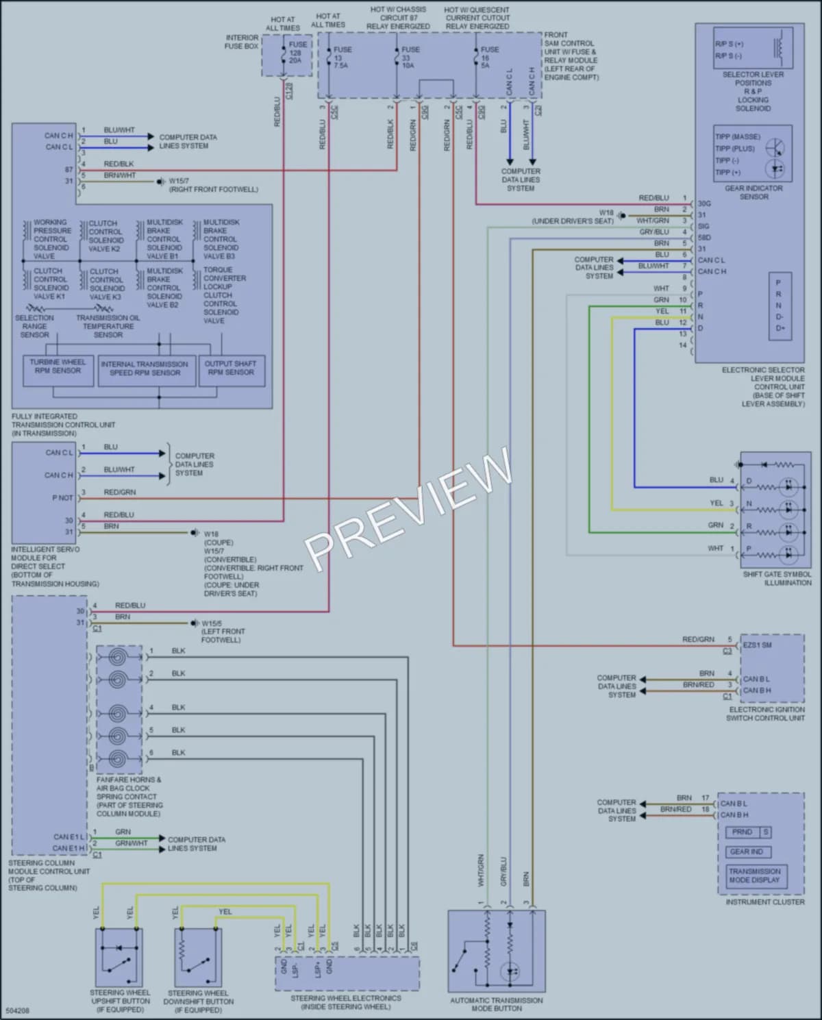 2017 MercedesBenz E400 Transmission wiring diagram preview