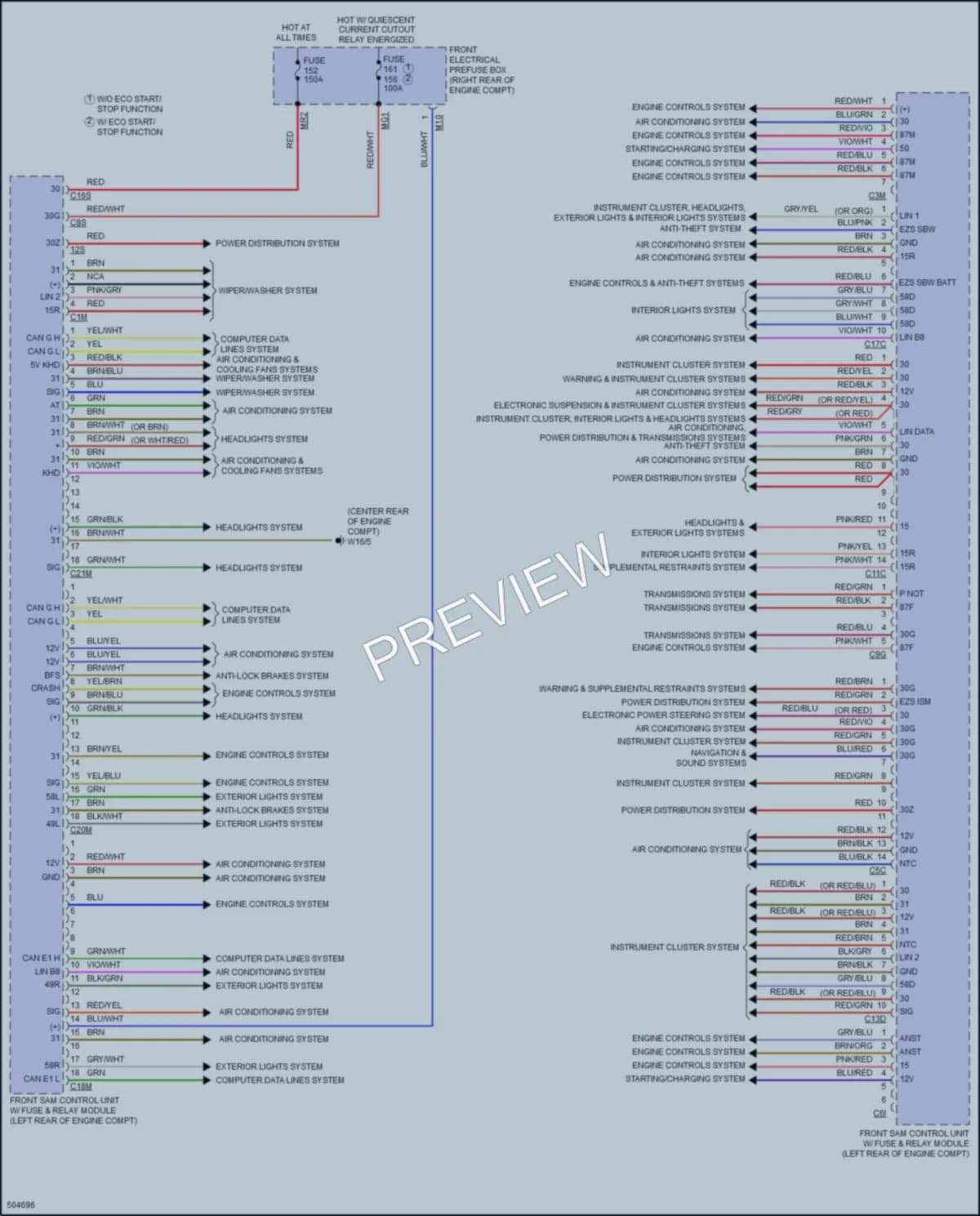 2017 MercedesBenz E550 Body Control Modules wiring diagram preview
