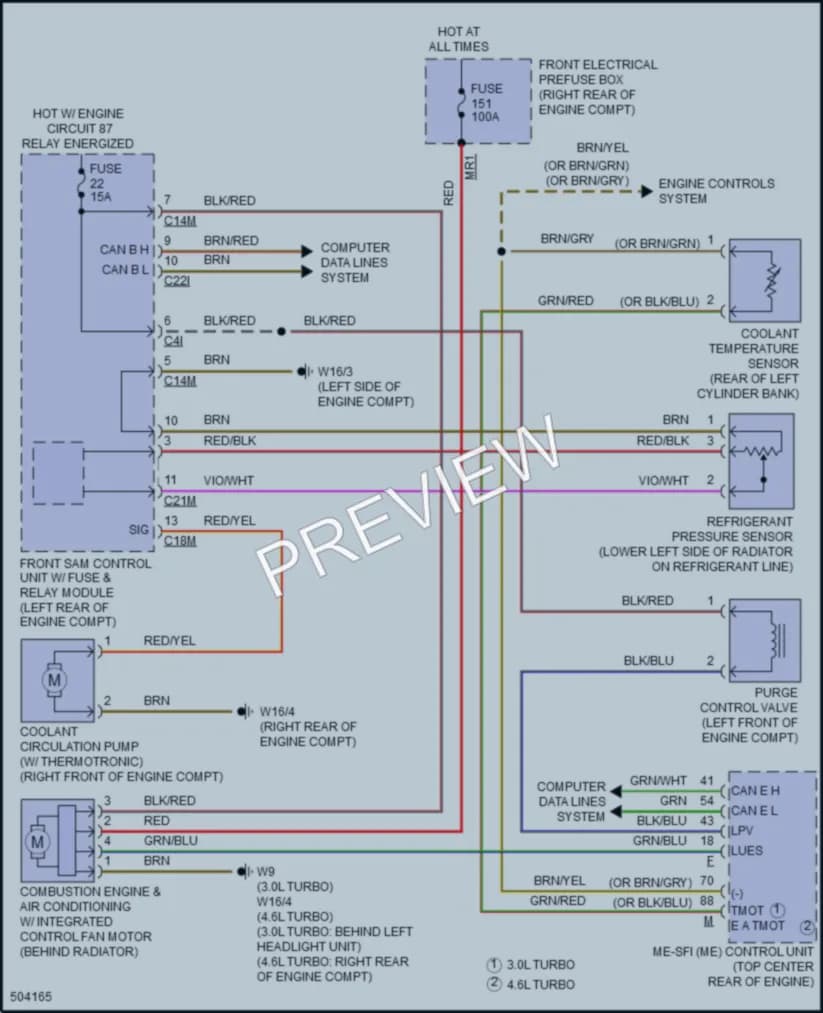2017 MercedesBenz E550 Cooling Fan wiring diagram preview