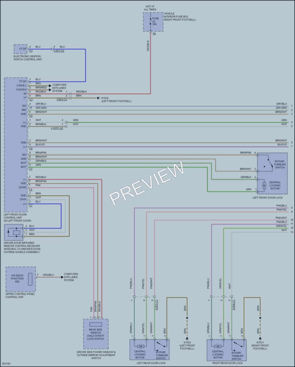 2017 MercedesBenz GLA250 Anti Theft wiring diagram preview