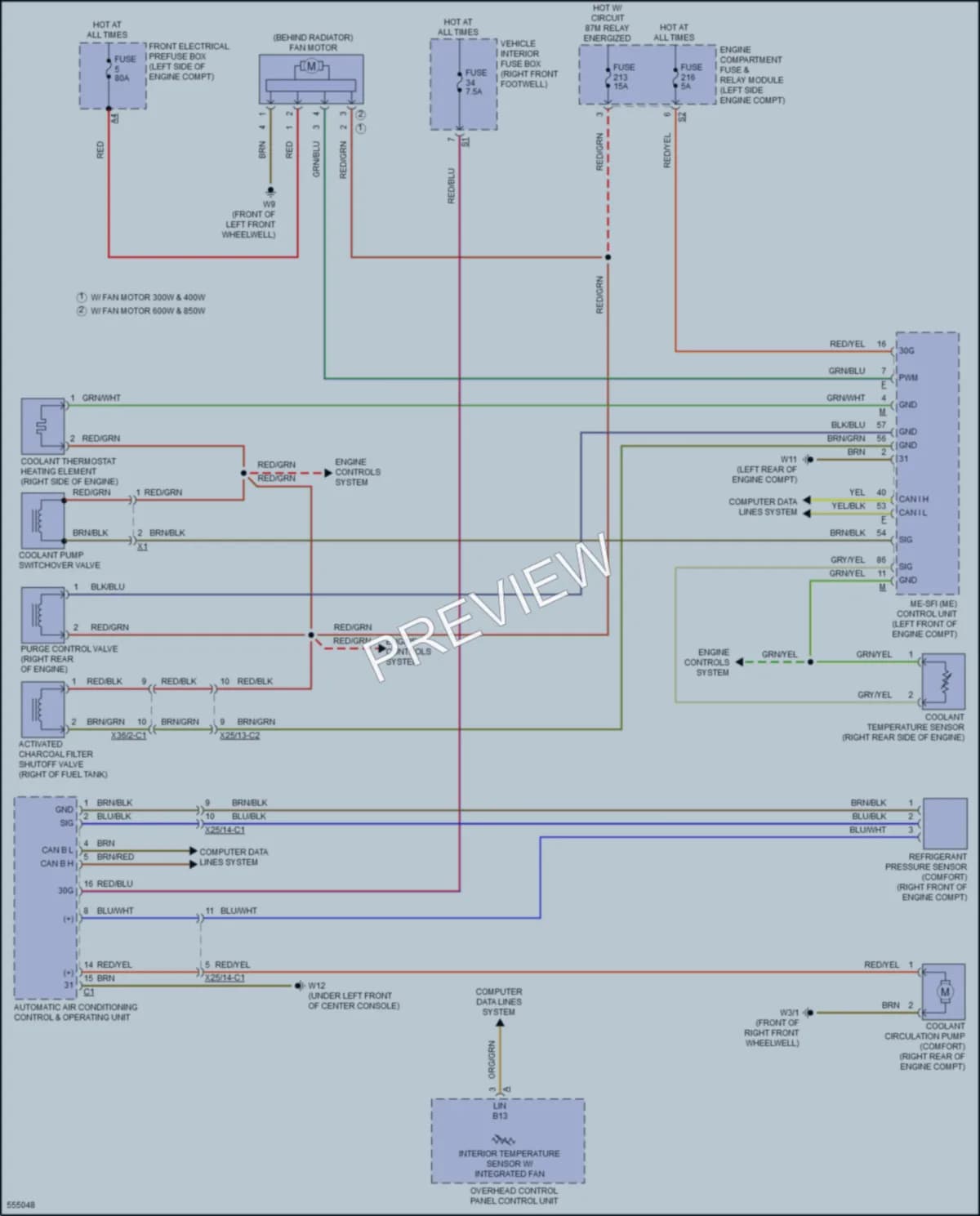 2017 MercedesBenz GLA250 Cooling Fan wiring diagram preview