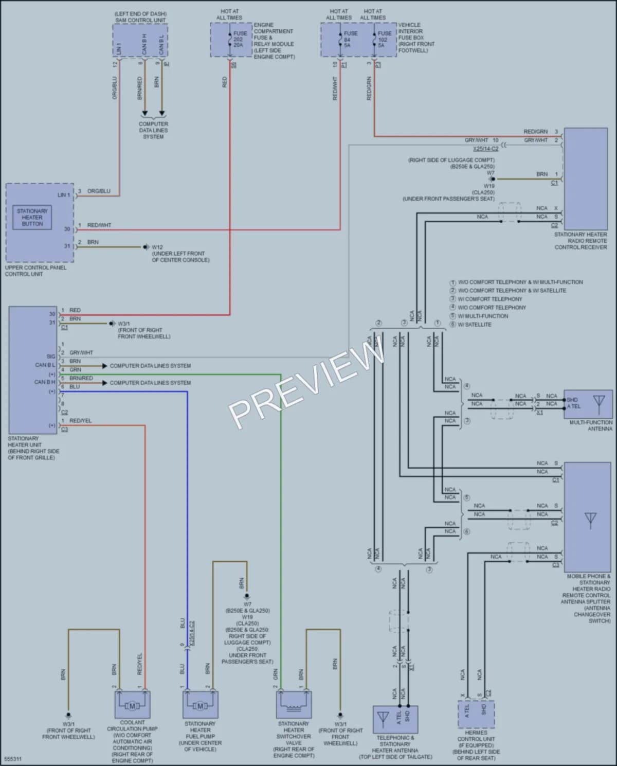 2017 MercedesBenz GLA250 Engine Accessories wiring diagram preview