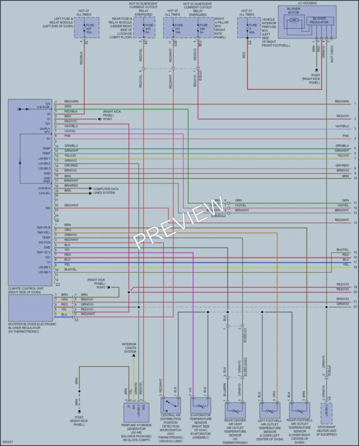2017 MercedesBenz GLC300 Air Conditioning wiring diagram preview