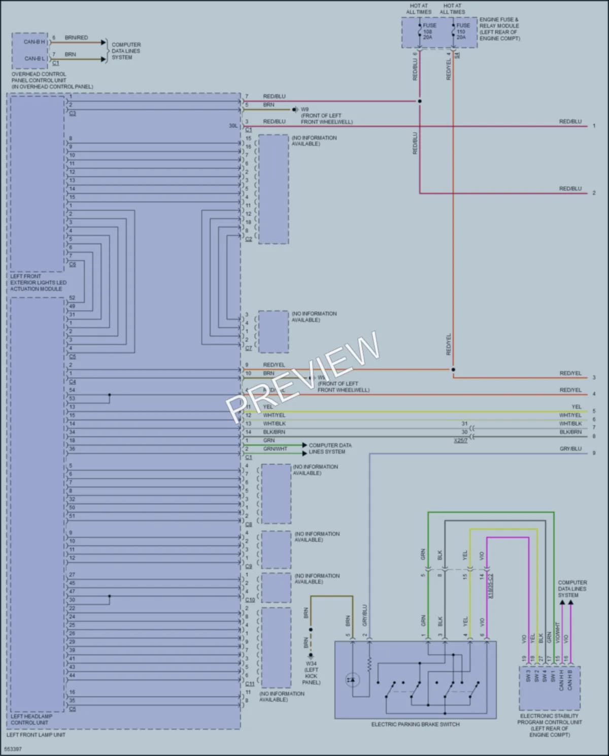 2017 MercedesBenz GLC300Coupe Headlights wiring diagram preview