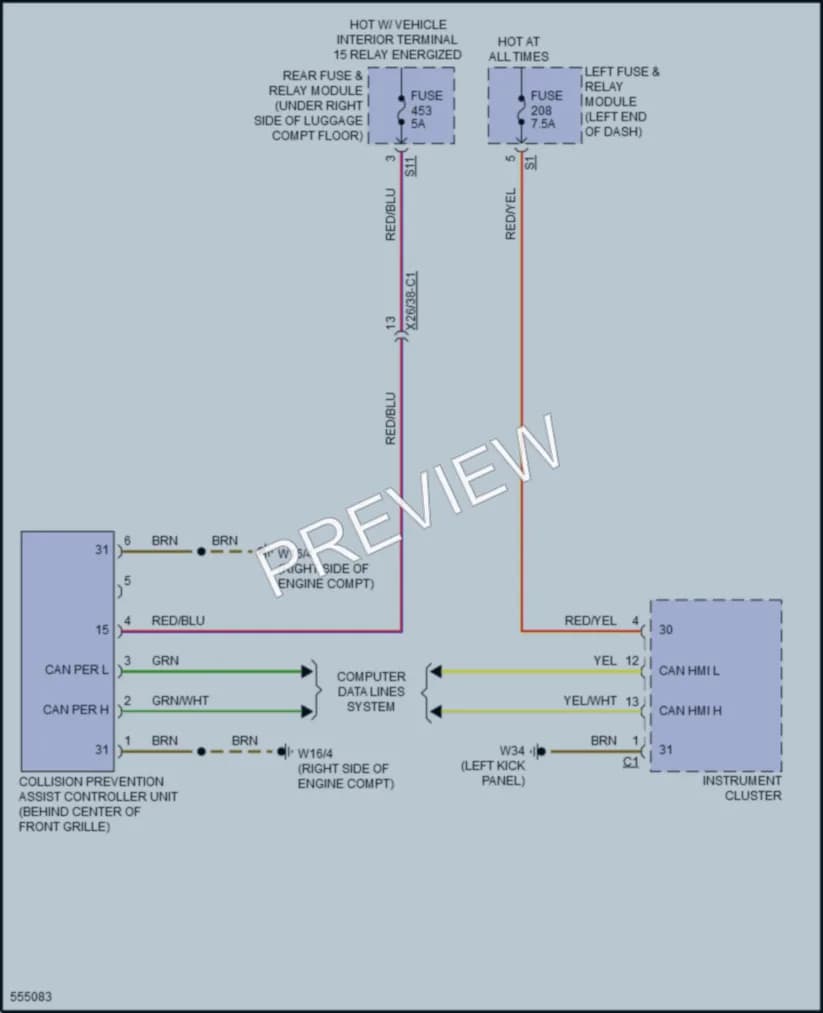 2017 MercedesBenz GLC300Coupe Instrument Cluster wiring diagram preview
