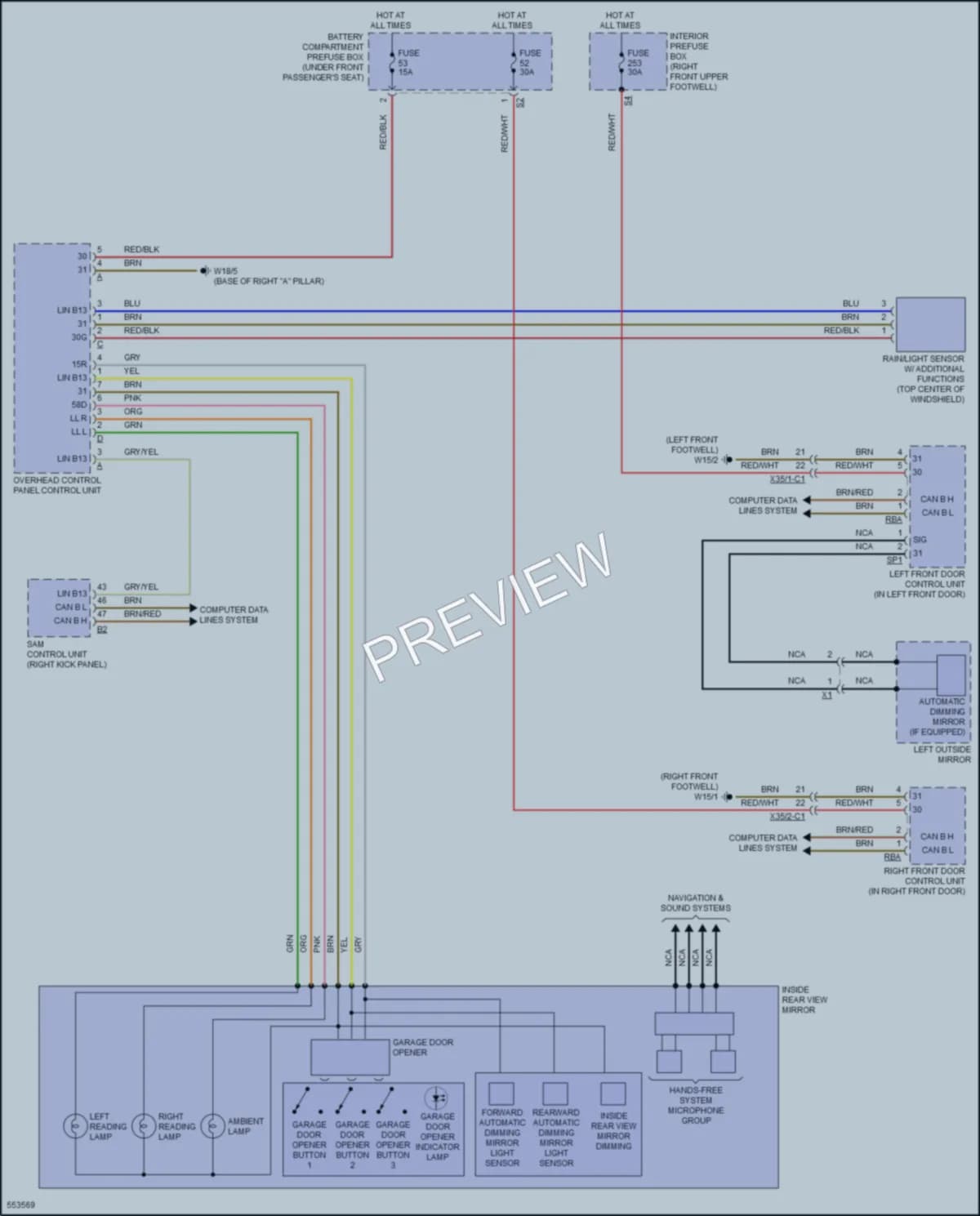 2017 MercedesBenz GLE350 Power Mirrors wiring diagram preview
