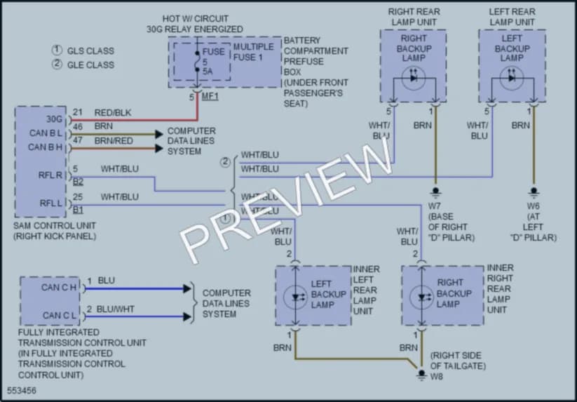 2017 MercedesBenz GLE400 Exterior Lights wiring diagram preview