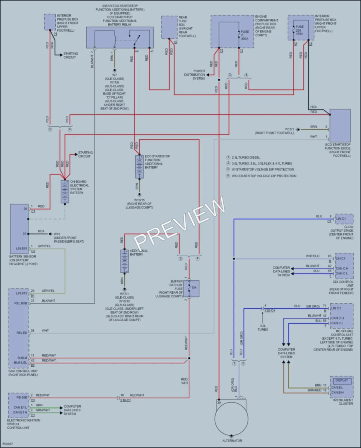 2017 MercedesBenz GLE400 Starting Charging wiring diagram preview