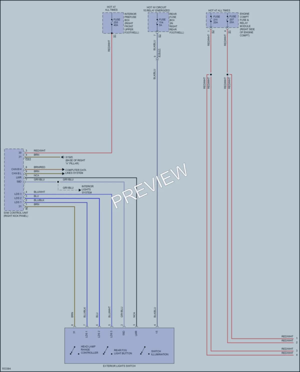 2017 MercedesBenz GLS450 Headlights wiring diagram preview