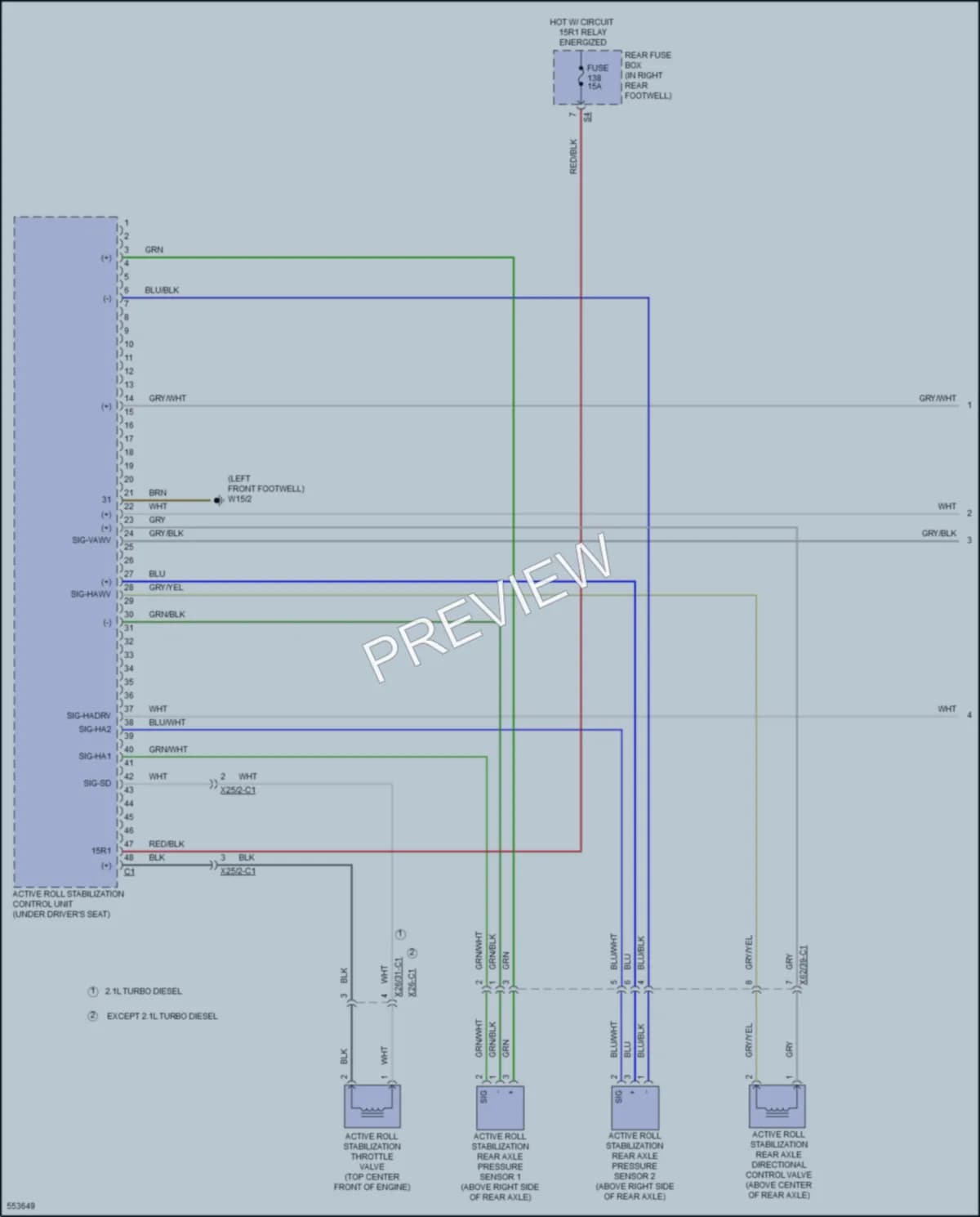 2017 MercedesBenz GLS550 Electronic Suspension wiring diagram preview