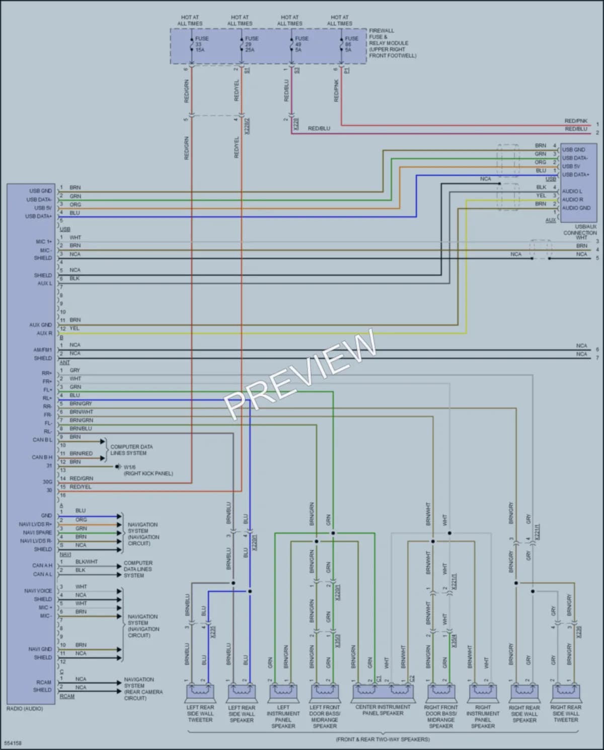 2017 MercedesBenz Metris Radio wiring diagram preview