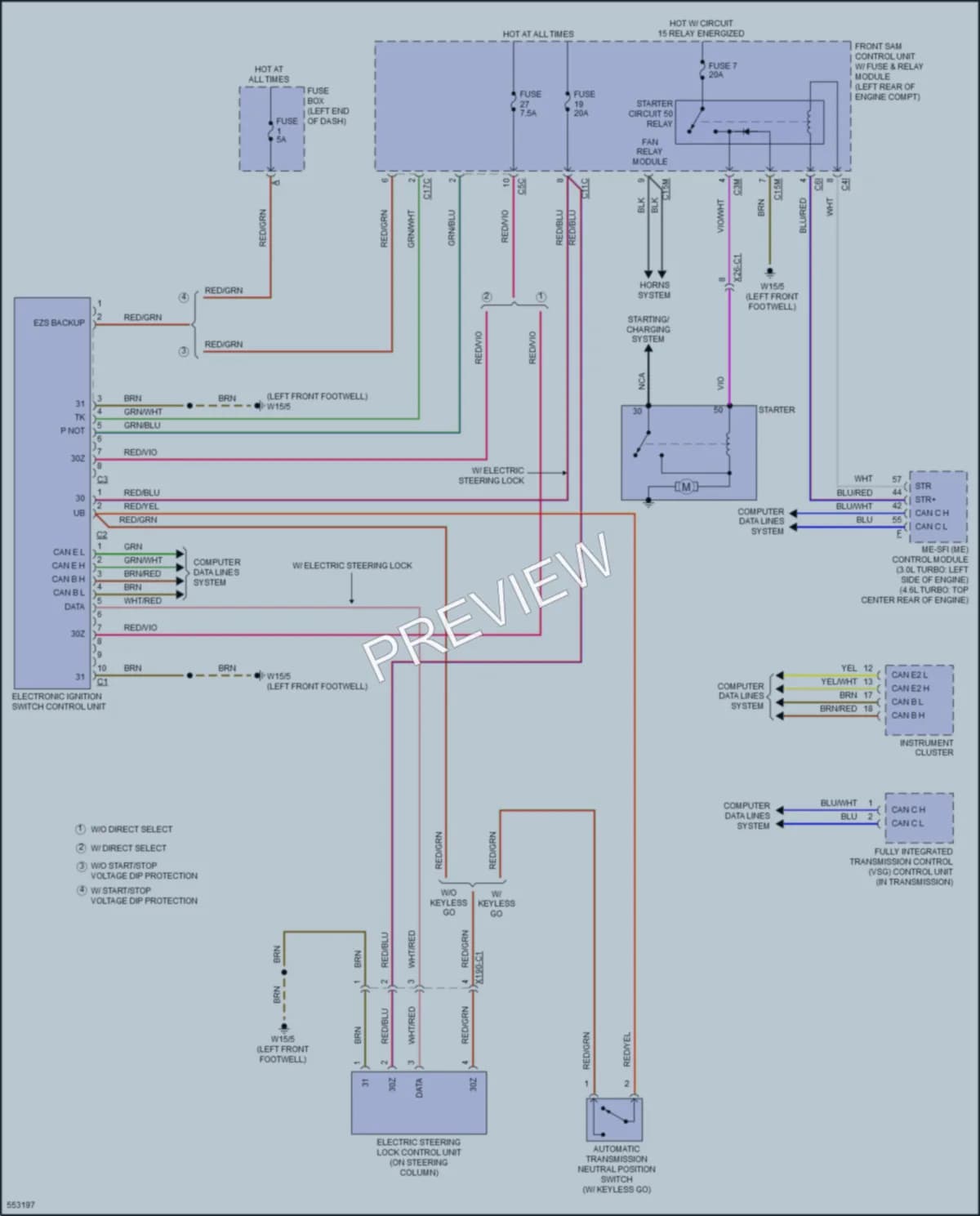 2017 MercedesBenz S400 Anti Theft wiring diagram preview