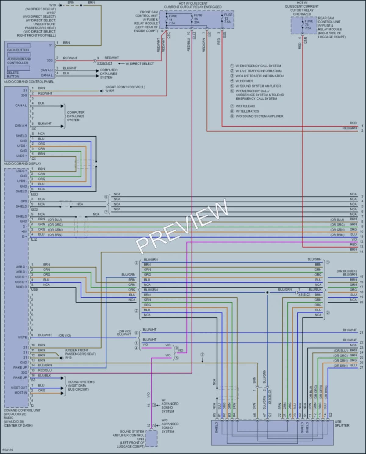 2017 MercedesBenz S400 Radio wiring diagram preview
