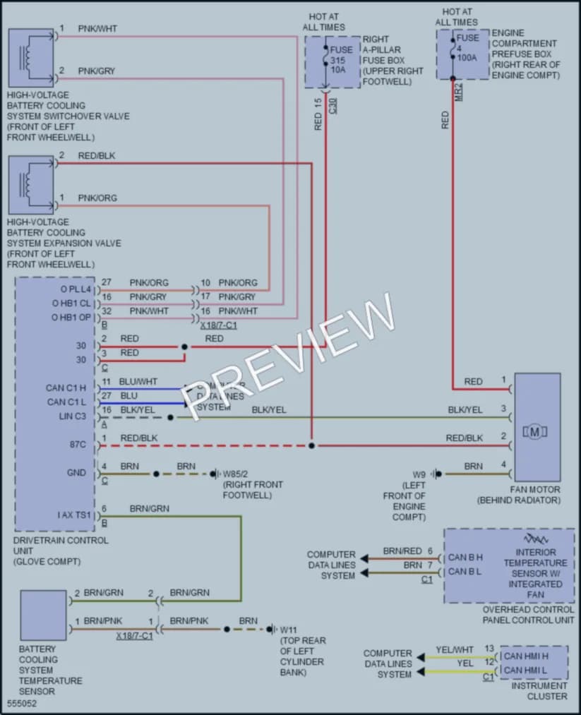 2017 MercedesBenz S550e Cooling Fan wiring diagram preview