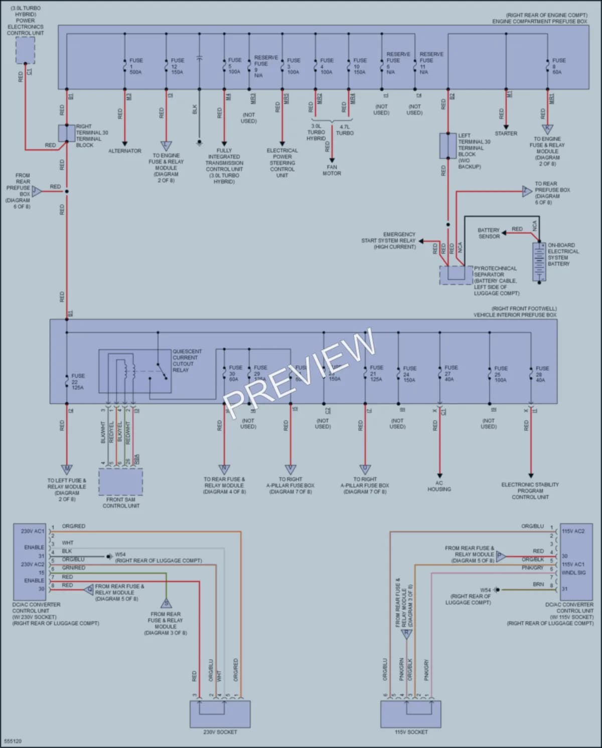 2017 MercedesBenz S550e Power Distribution wiring diagram preview