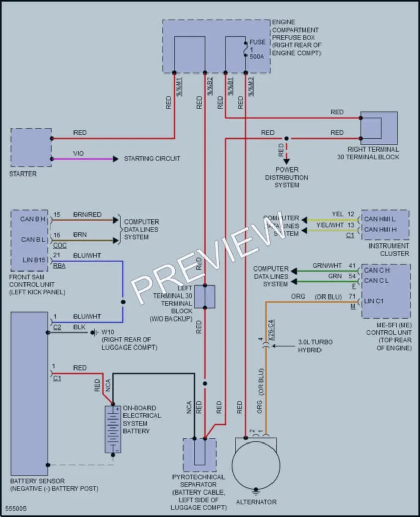 2017 MercedesBenz S550e Starting Charging wiring diagram preview