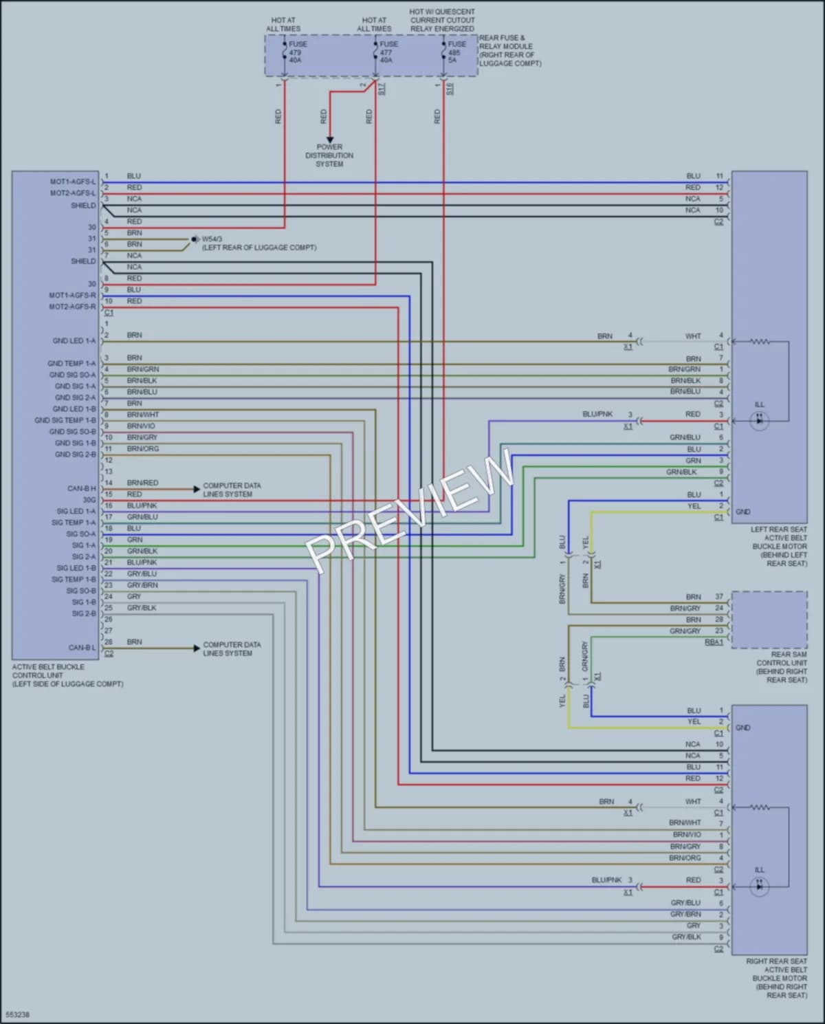 2017 MercedesBenz S550e Supplemental Restraints wiring diagram preview