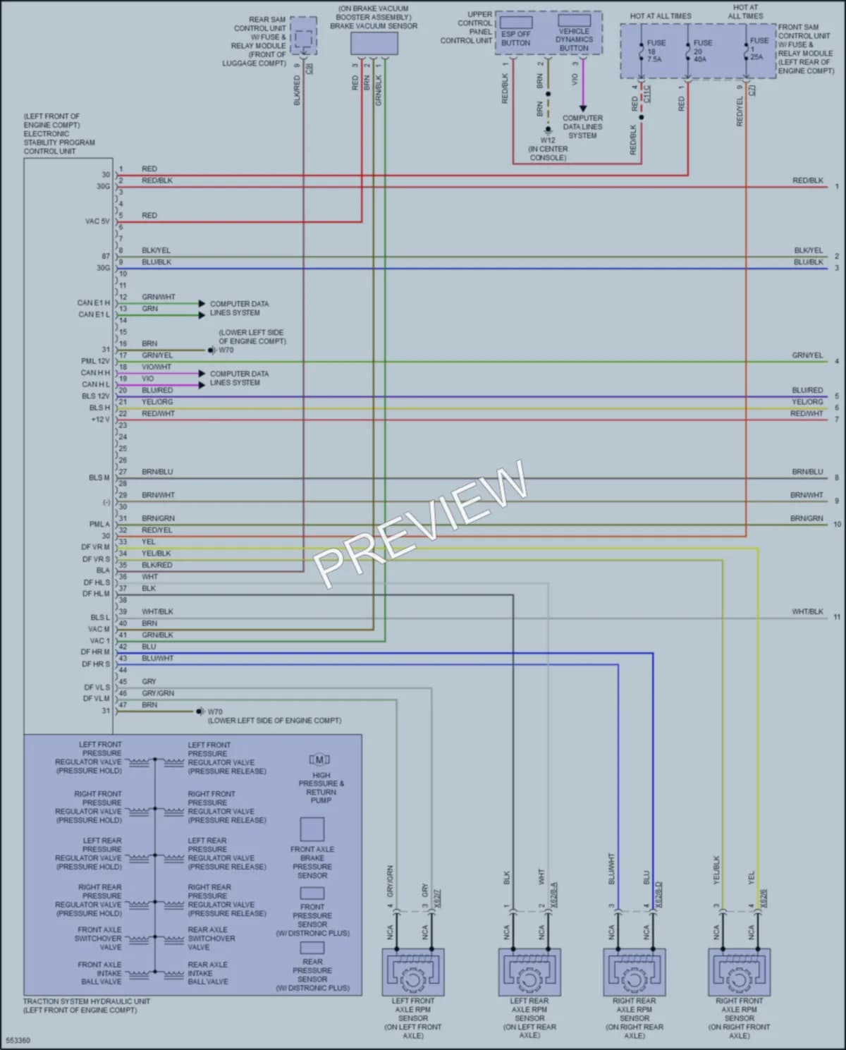 2017 MercedesBenz SLC300 Anti Lock Brakes wiring diagram preview