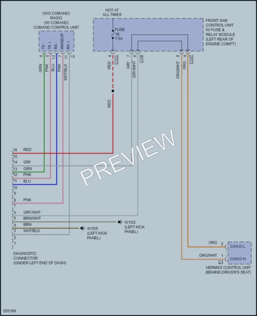 2017 MercedesBenz SLC300 Computer Data Lines wiring diagram preview