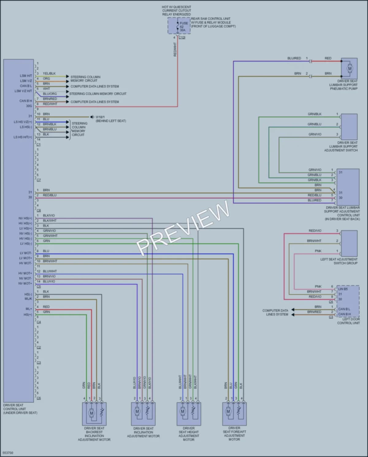 2017 MercedesBenz SLC300 Memory Systems wiring diagram preview