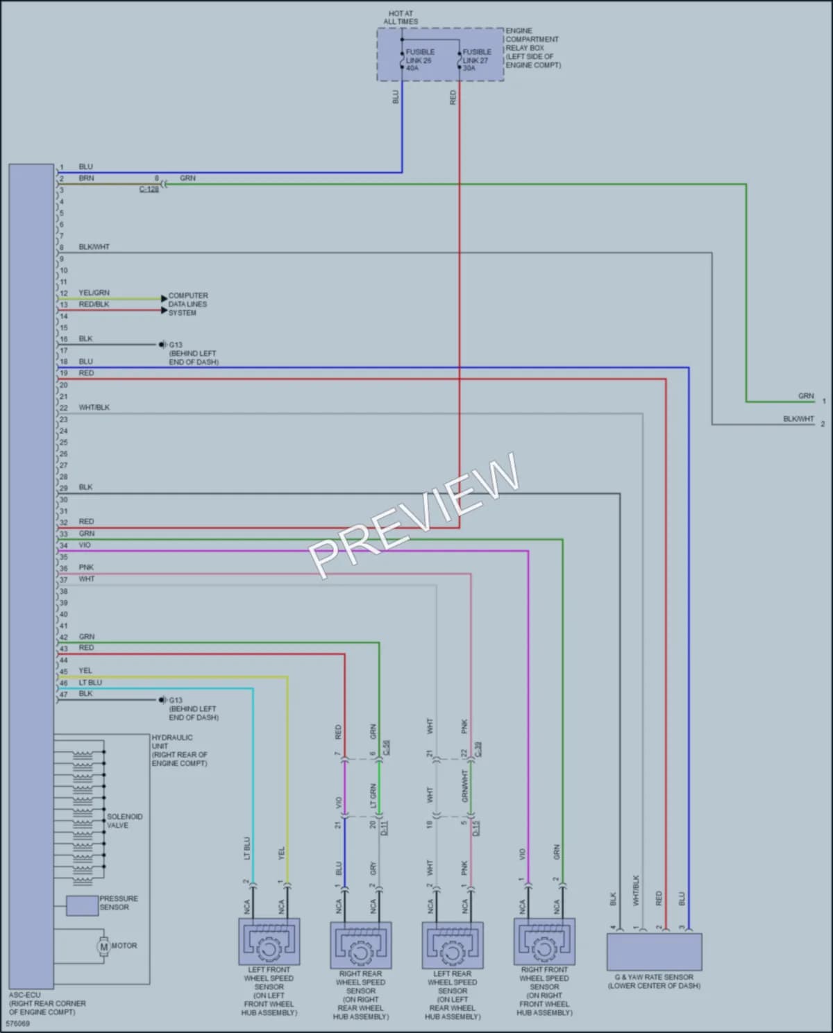 2017 Mitsubishi Lancer Anti Lock Brakes wiring diagram preview