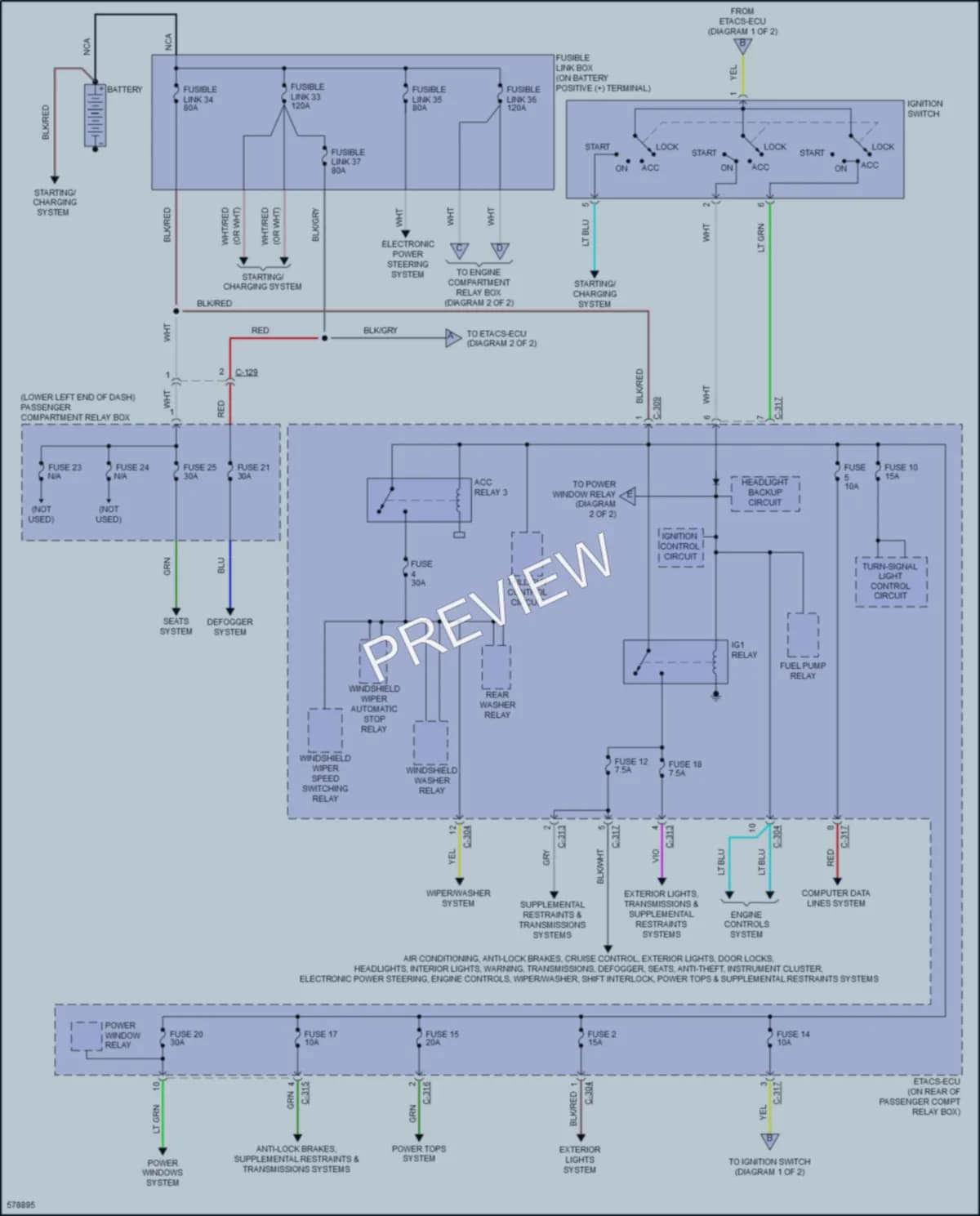 2017 Mitsubishi Lancer Power Distribution wiring diagram preview