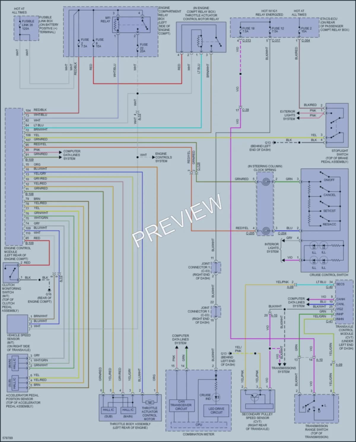 2017 Mitsubishi LancerSportback Cruise Control wiring diagram preview