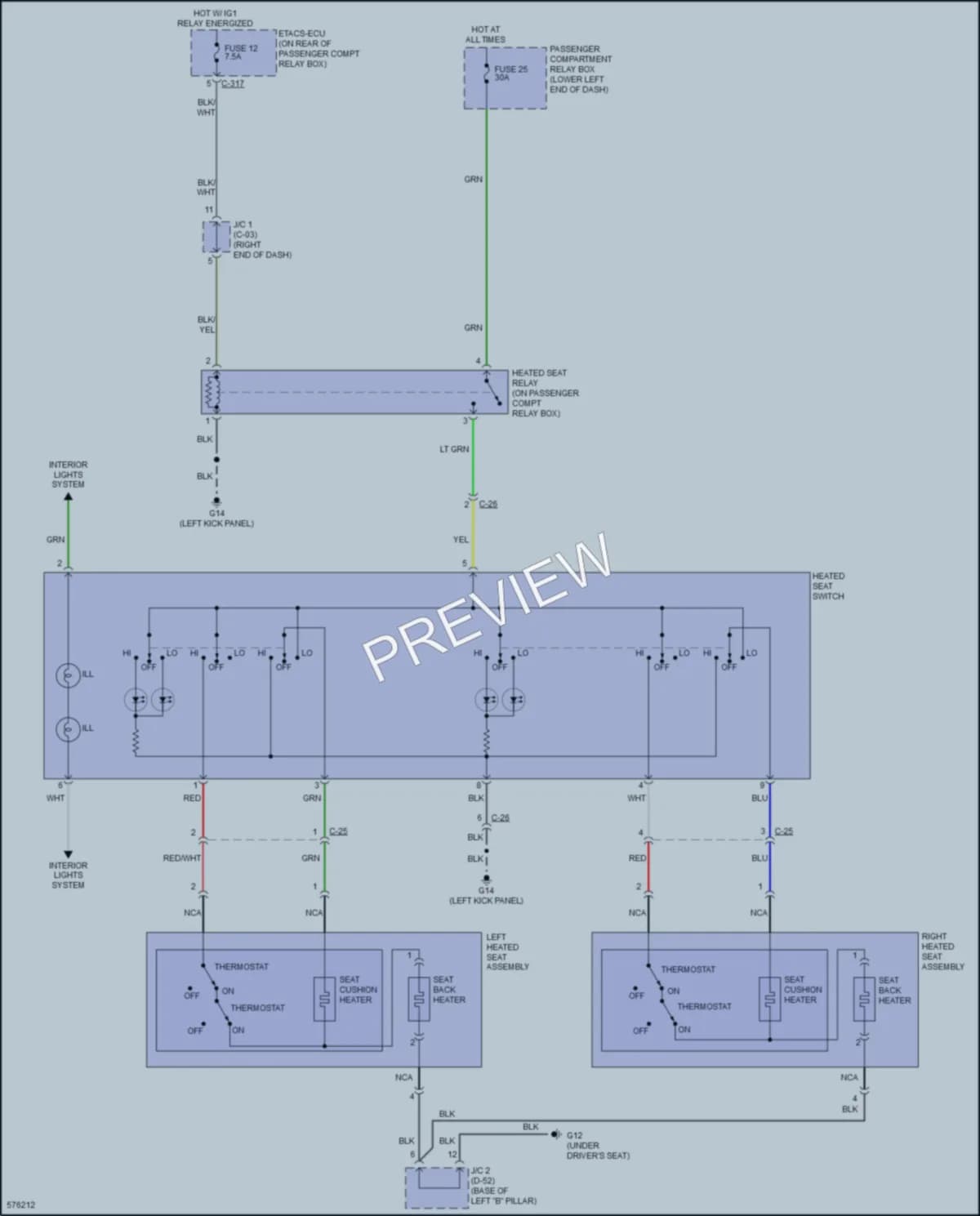 2017 Mitsubishi LancerSportback Power Seats wiring diagram preview