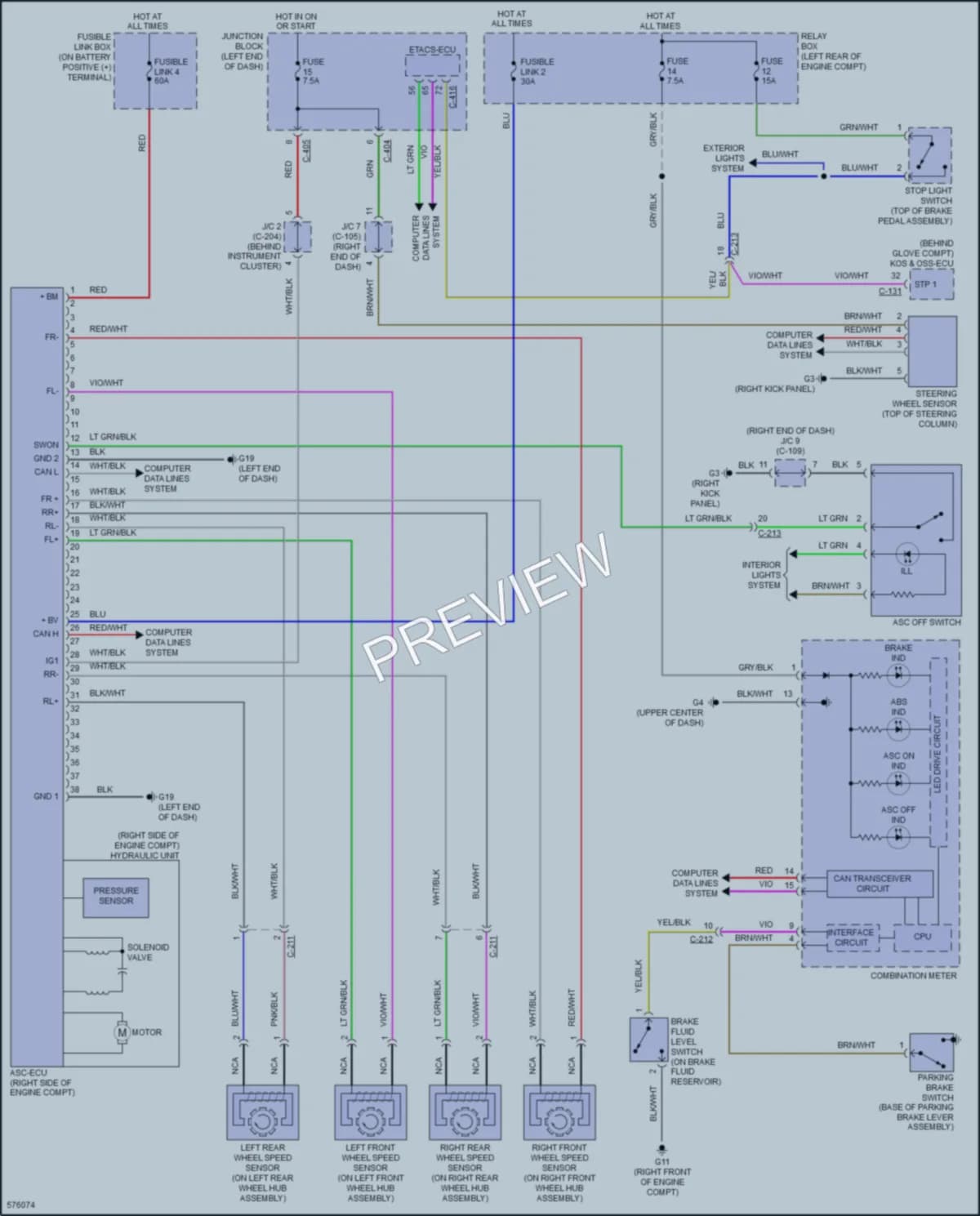 2017 Mitsubishi Mirage Anti Lock Brakes wiring diagram preview