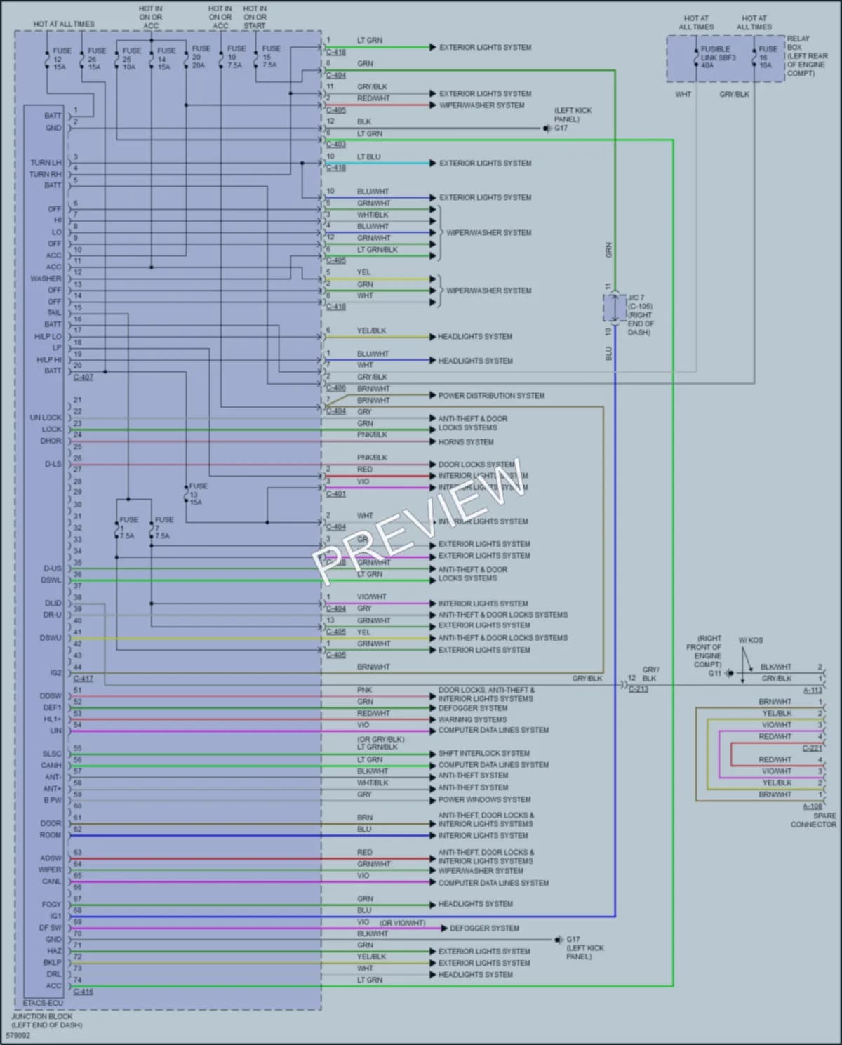 2017 Mitsubishi Mirage Body Control Modules wiring diagram preview