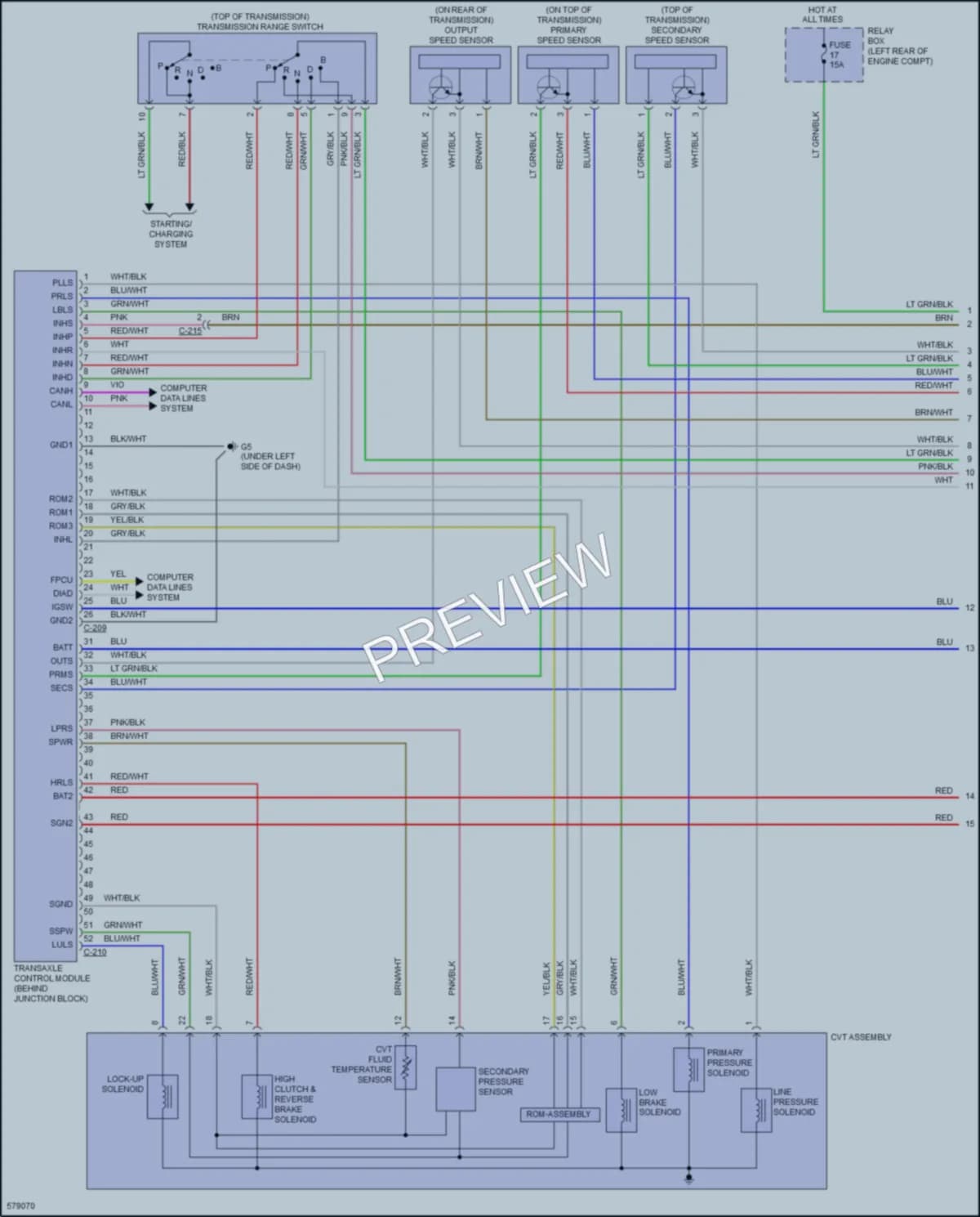 2017 Mitsubishi Mirage Transmission wiring diagram preview