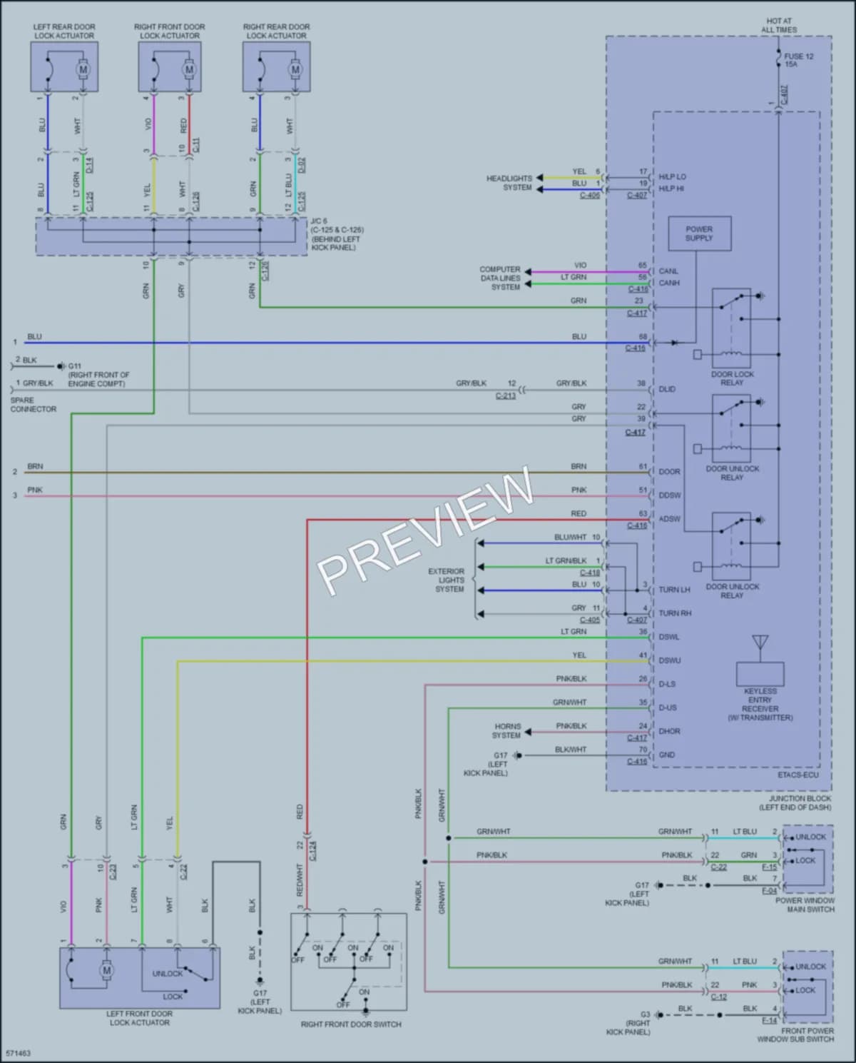 2017 Mitsubishi MirageG4 Anti Theft wiring diagram preview