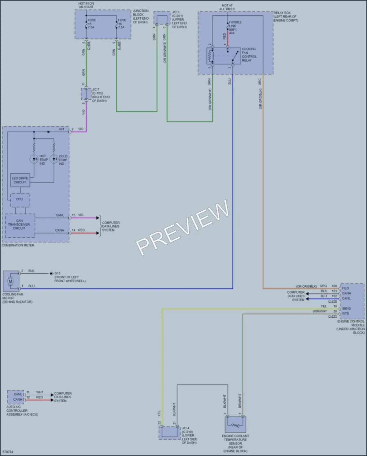 2017 Mitsubishi MirageG4 Cooling Fan wiring diagram preview