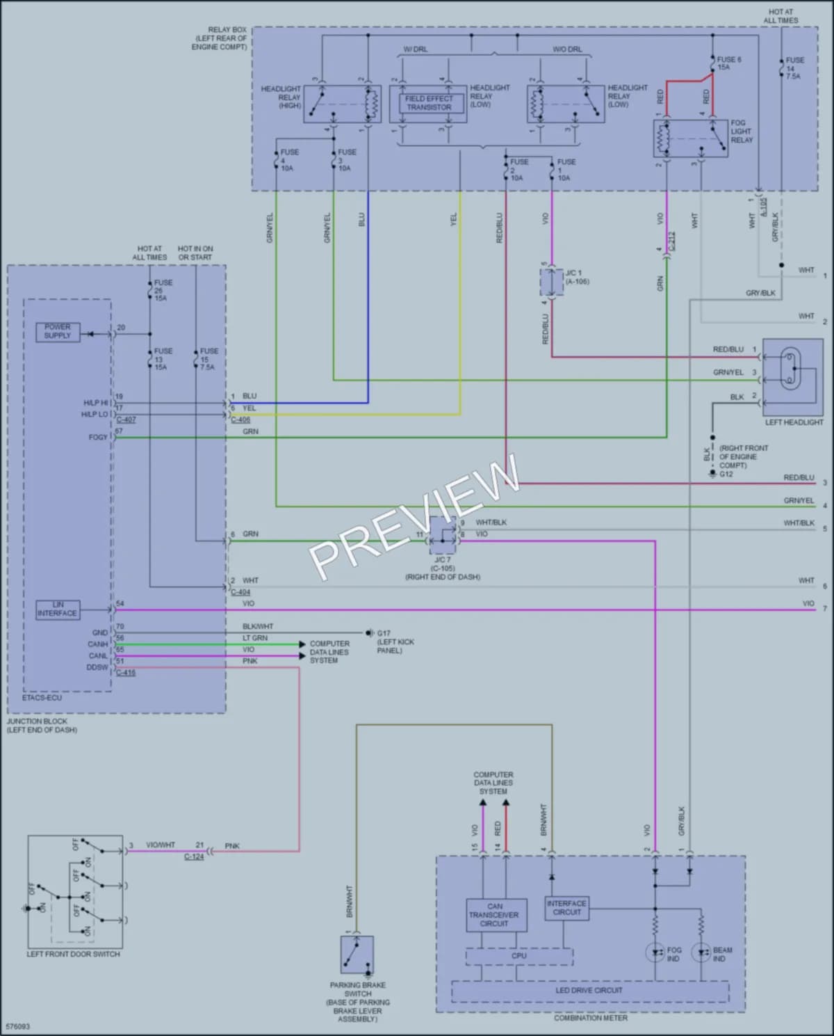 2017 Mitsubishi MirageG4 Headlights wiring diagram preview