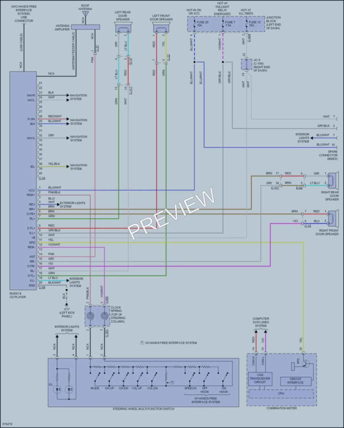 2017 Mitsubishi MirageG4 Radio wiring diagram preview