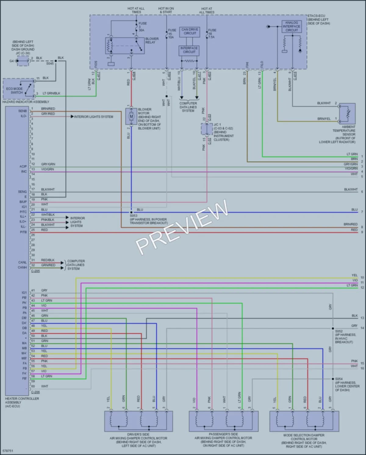 2017 Mitsubishi Outlander Air Conditioning wiring diagram preview
