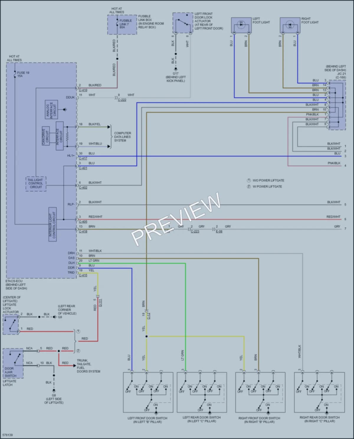 2017 Mitsubishi Outlander Interior Lights wiring diagram preview
