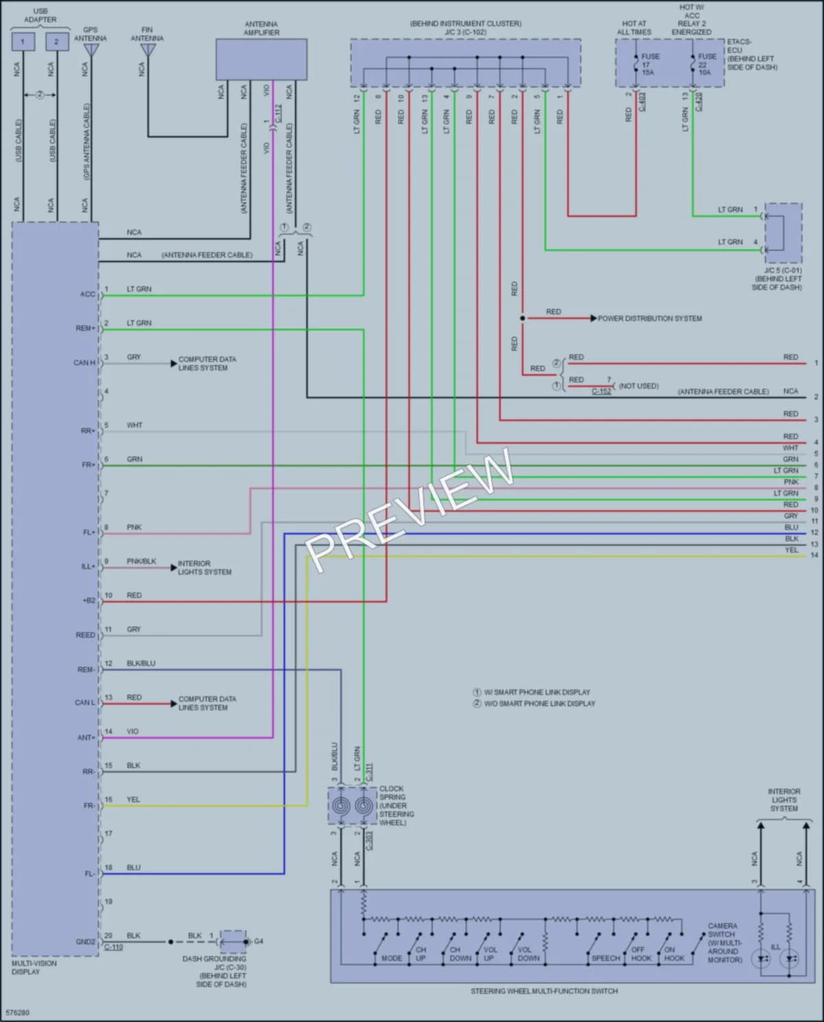 2017 Mitsubishi Outlander Radio wiring diagram preview