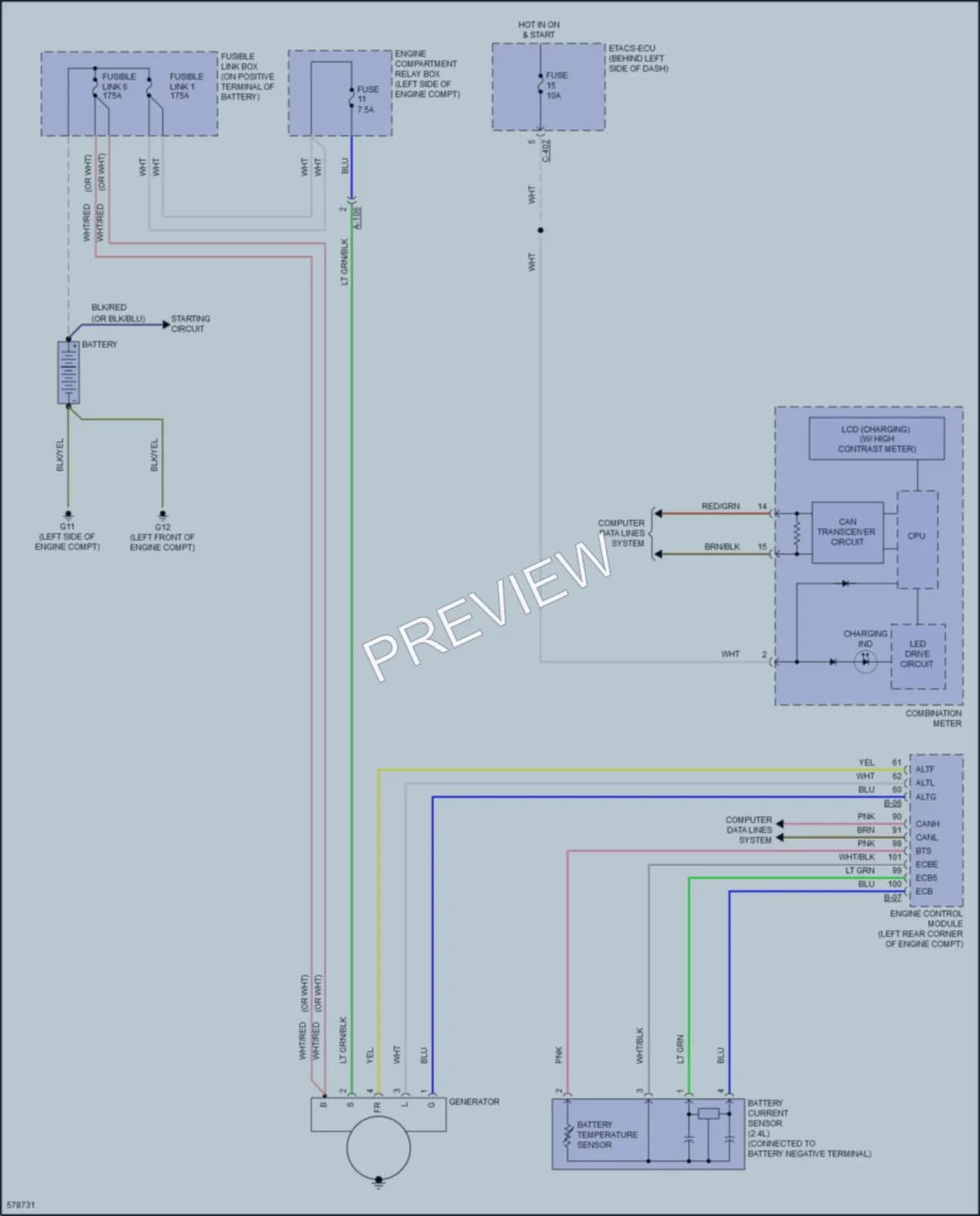 2017 Mitsubishi Outlander Starting Charging wiring diagram preview