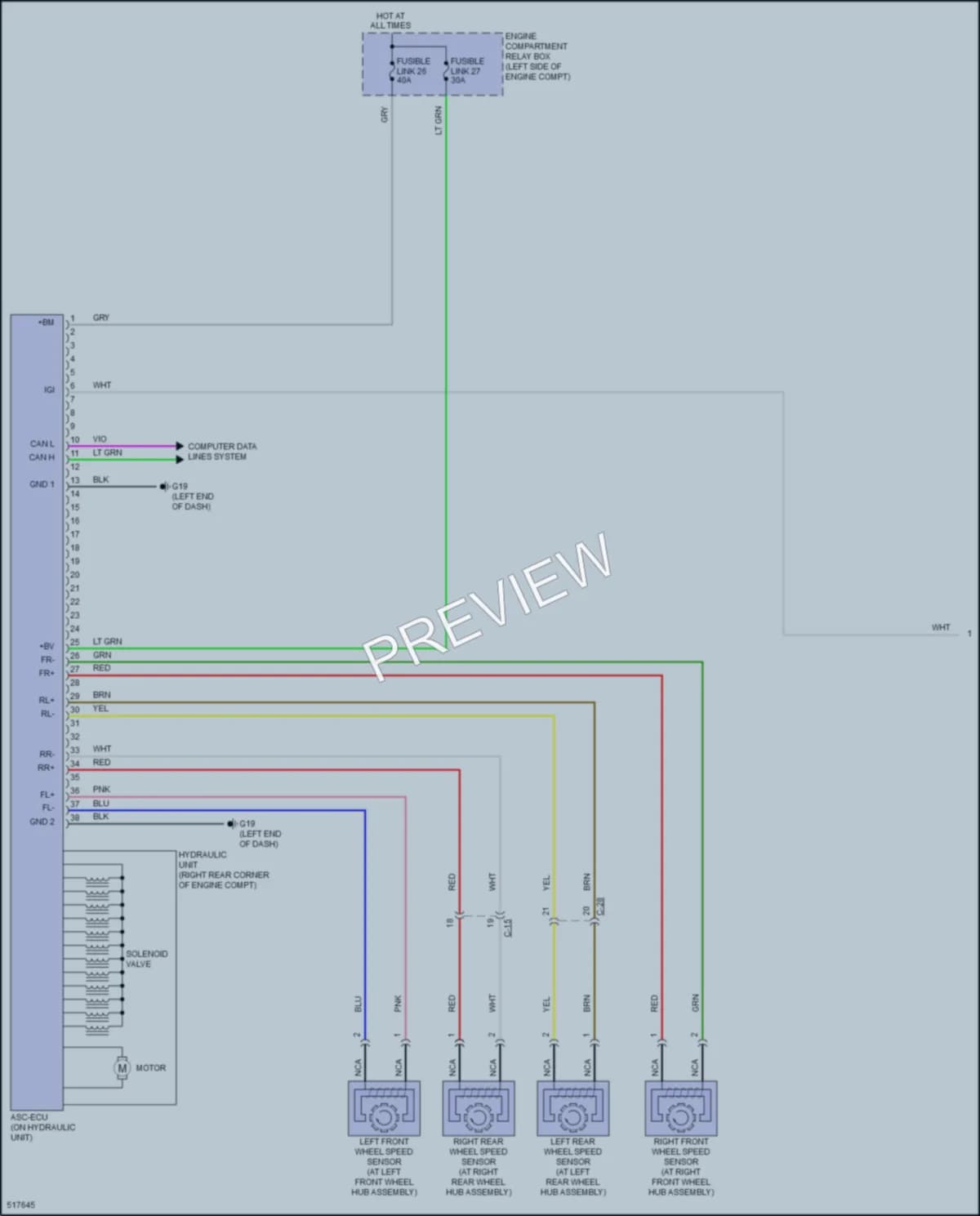 2017 Mitsubishi OutlanderSport Anti Lock Brakes wiring diagram preview