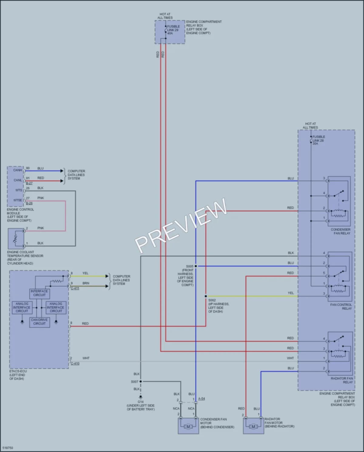 2017 Mitsubishi OutlanderSport Cooling Fan wiring diagram preview