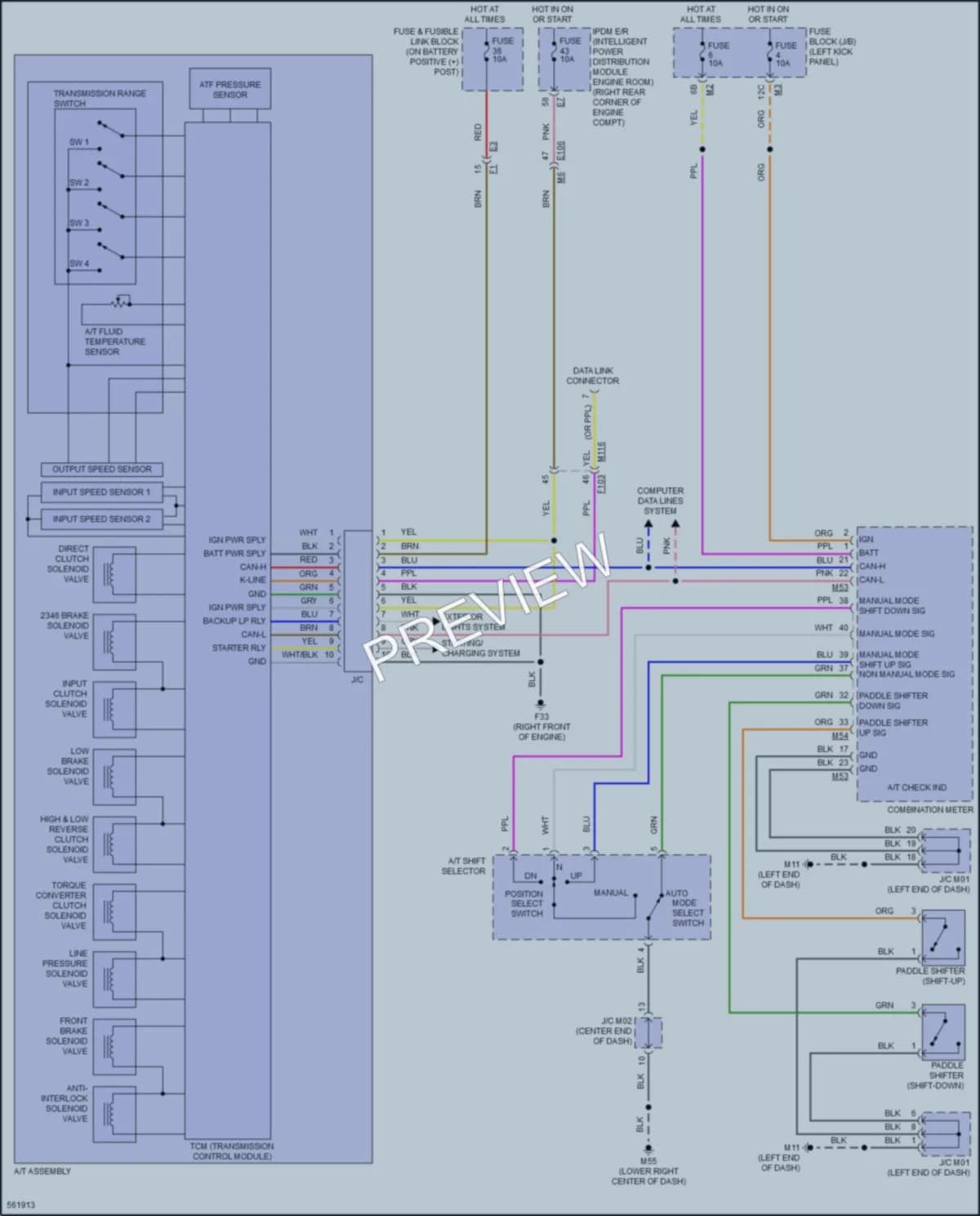 2017 Nissan 370Z Transmission wiring diagram preview