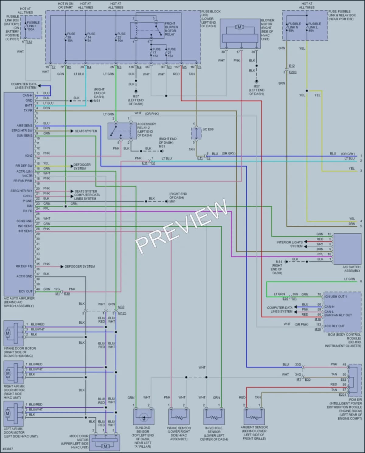 2017 Nissan Altima Air Conditioning wiring diagram preview