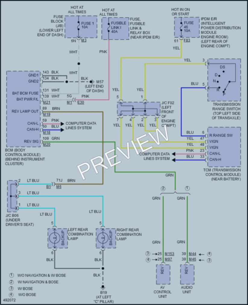 2017 Nissan Altima Exterior Lights wiring diagram preview