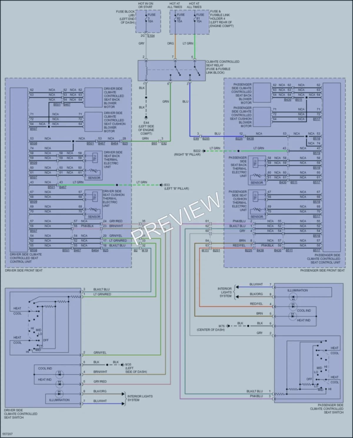 2017 Nissan Armada Power Seats wiring diagram preview