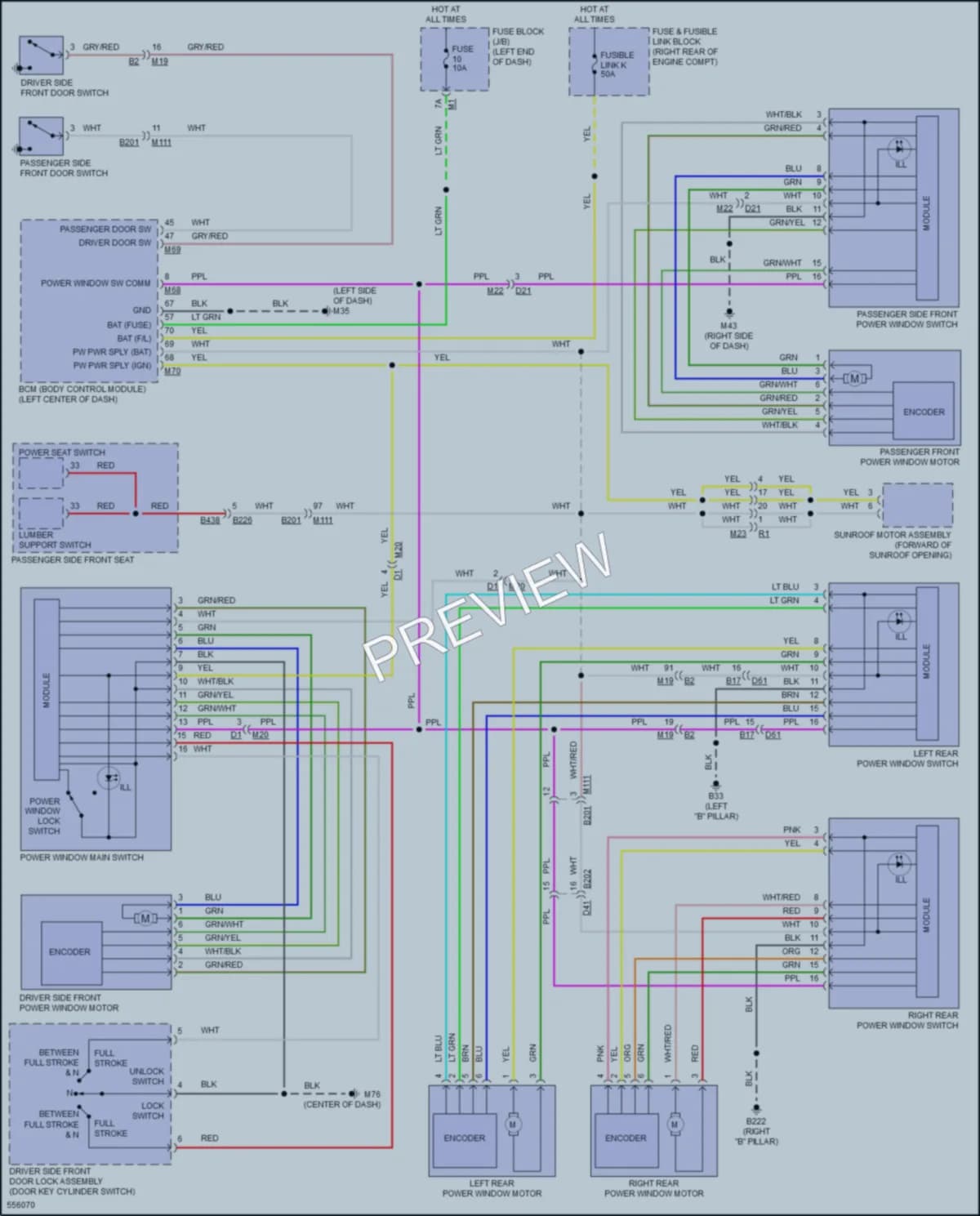 2017 Nissan Armada Power Windows wiring diagram preview