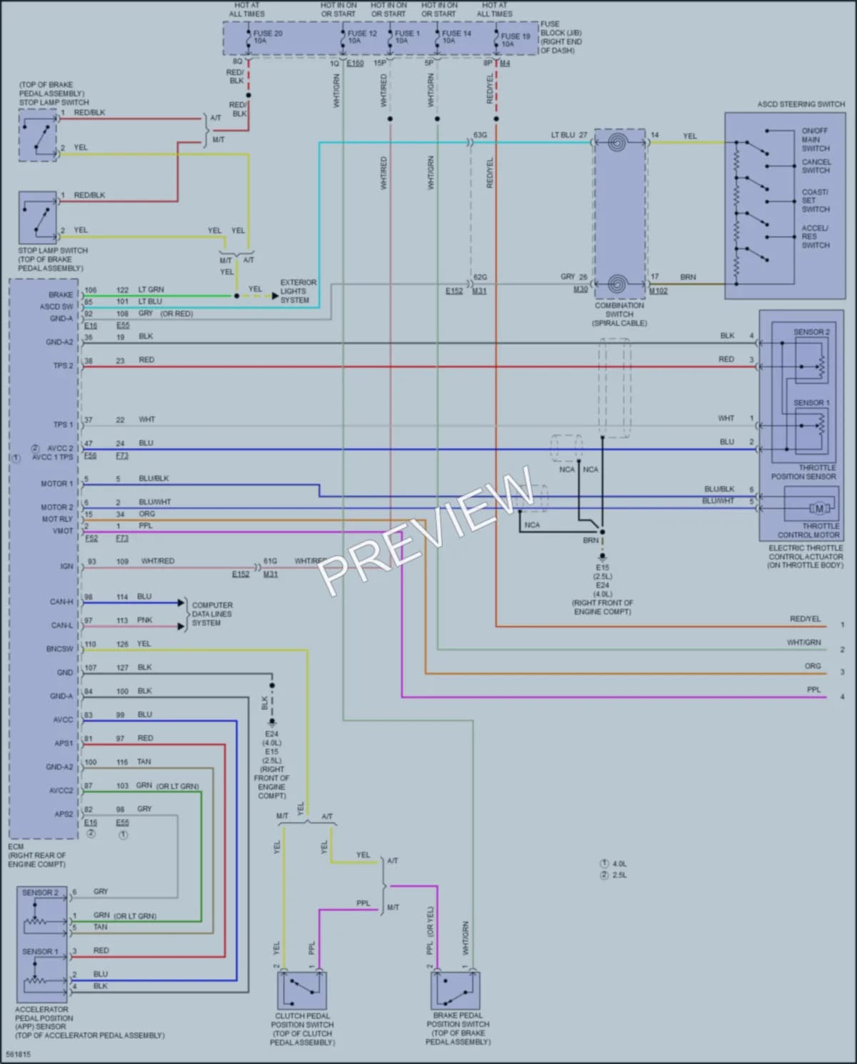 2017 Nissan Frontier Cruise Control wiring diagram preview